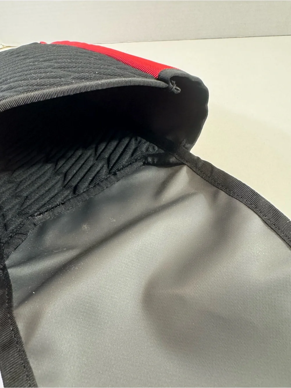The North Face Red and Black small 12” padded pouch camping hiking biking